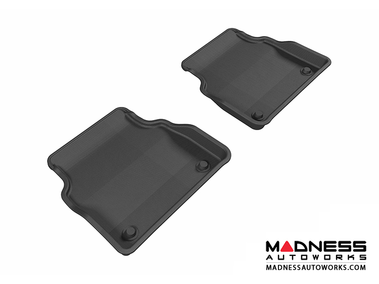 Audi A8 Floor Mats (Set of 2) - Rear - Black by 3D MAXpider (2011-2015)